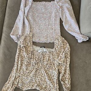 Floral Print Women's Tops Set